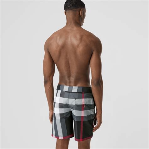 mens burberry check shorts|Burberry Check swim shorts.